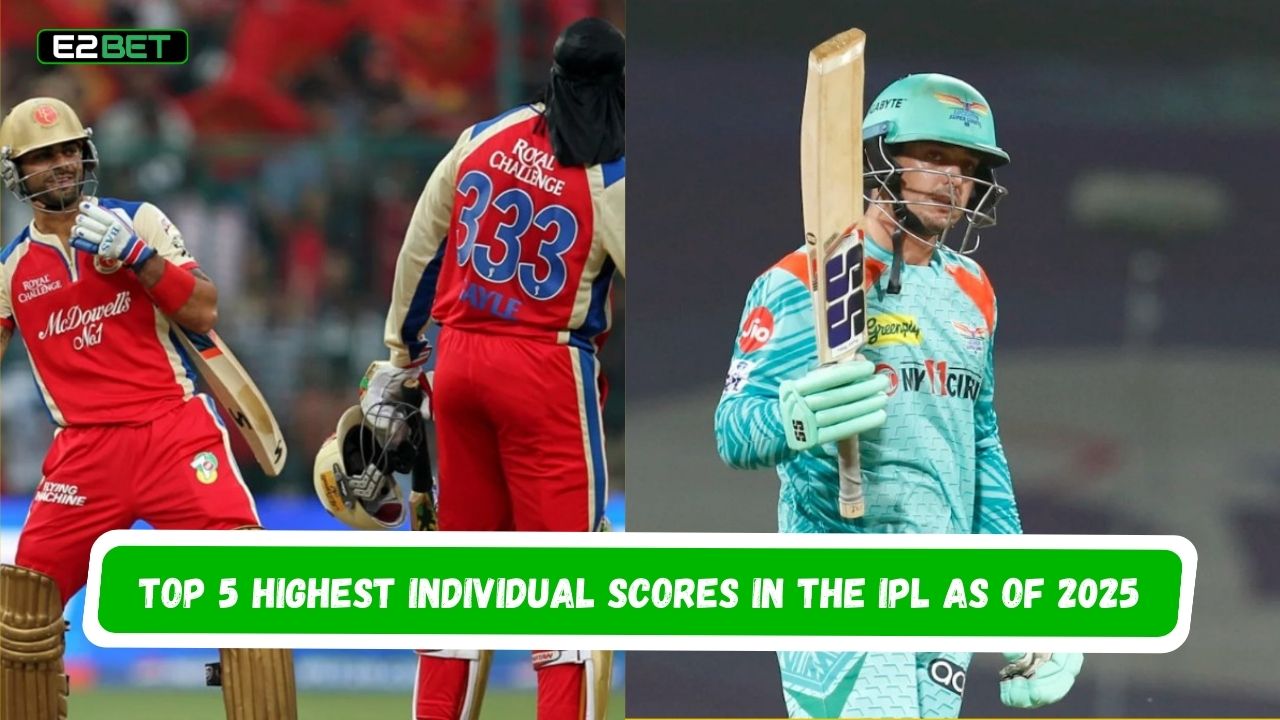Top 5 Highest Individual Scores in the IPL as of 2025