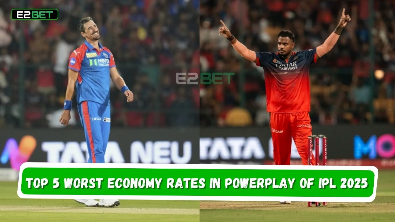 Worst Economy Rates in Powerplay of IPL 2025